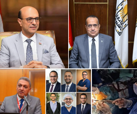 A medical team in the Department of Cardiothoracic Surgery at Assiut University successfully performed a delicate surgery to replace the mitral valve and close atrial septal defect (Lutembacher Syndrome) using minimally invasive surgical techniques.